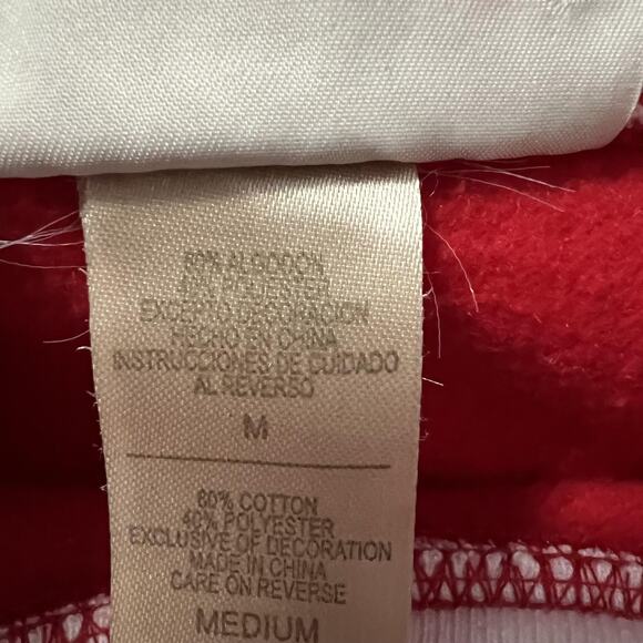 M & C Sportswear Sweatshirt Womens M Red Snowman Embroidered Retro Christmas - Picture 4 of 9